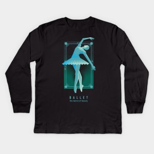 Ballerina- Ballet Dancer Kids Long Sleeve T-Shirt